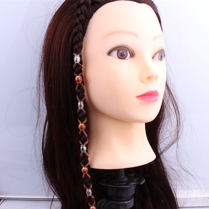 Reggae dreadlock jewelry beads, African dreadlock decoration, large-hole wood-like plastic beads, large-hole beads detail image 4