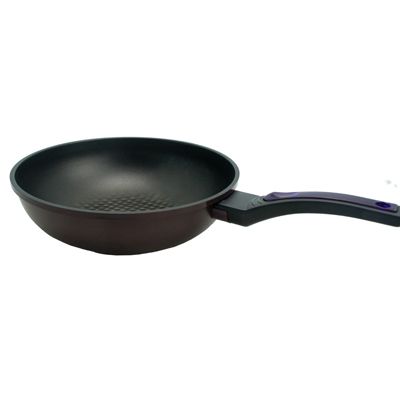 Kitchen Code: Korean Imported Kitchenware 3D Universal Purple Diamond Non-stick wok 30cm (Lid not included) details Picture