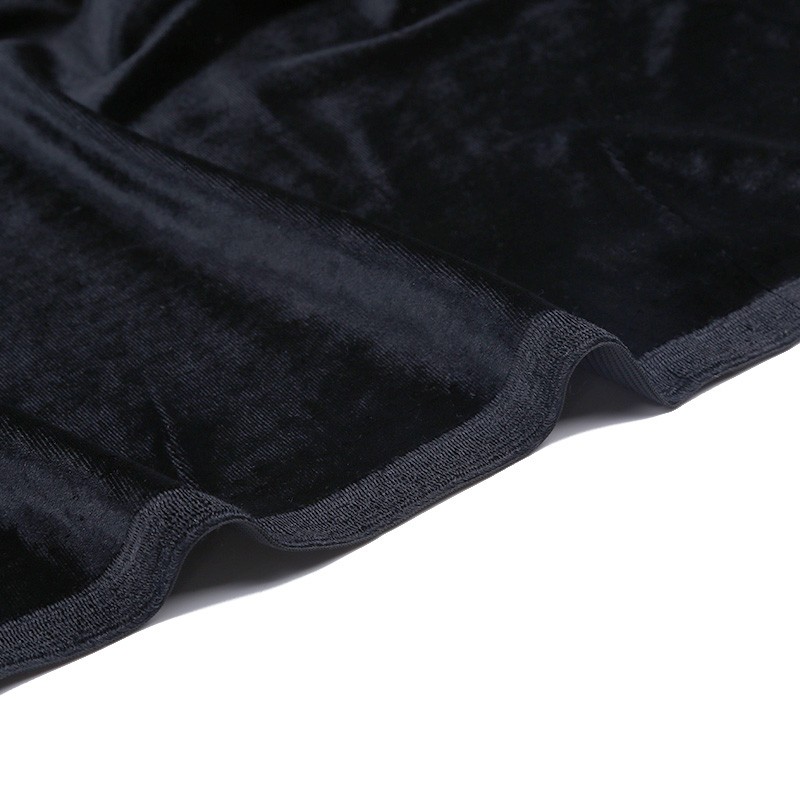 Direct sales from the manufacturer of encrypted Korean velvet, golden velvet fabric, warp knitted full polyester stretch fabric detail image 10