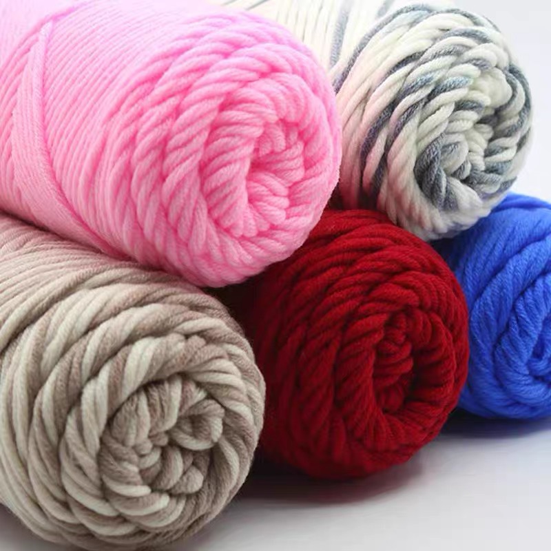 diy hand-woven scarf thread coarse wool material package for boyfriend, self-woven lover milk cotton new product detail image 1