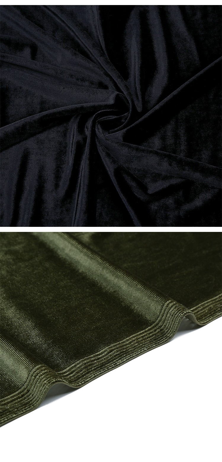 Direct sales from the manufacturer of encrypted Korean velvet, golden velvet fabric, warp knitted full polyester stretch fabric detail image 9
