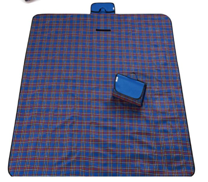 Customizable LOGO checkered Oxford cloth picnic mat, moisture-proof mat, camping mat, casual mat