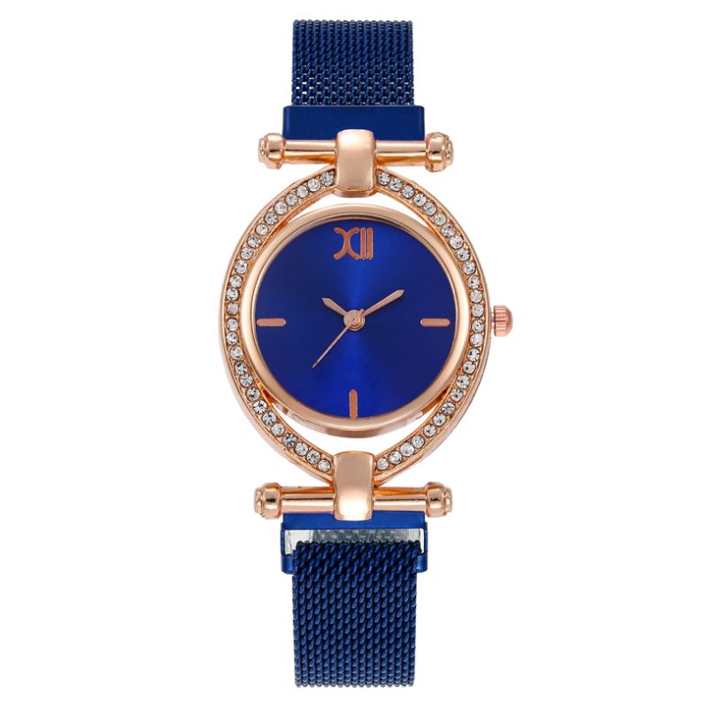 Foreign trade hot style douyin live set diamond oval ladies watch female watch magnetic quartz magnet female style thumbnail