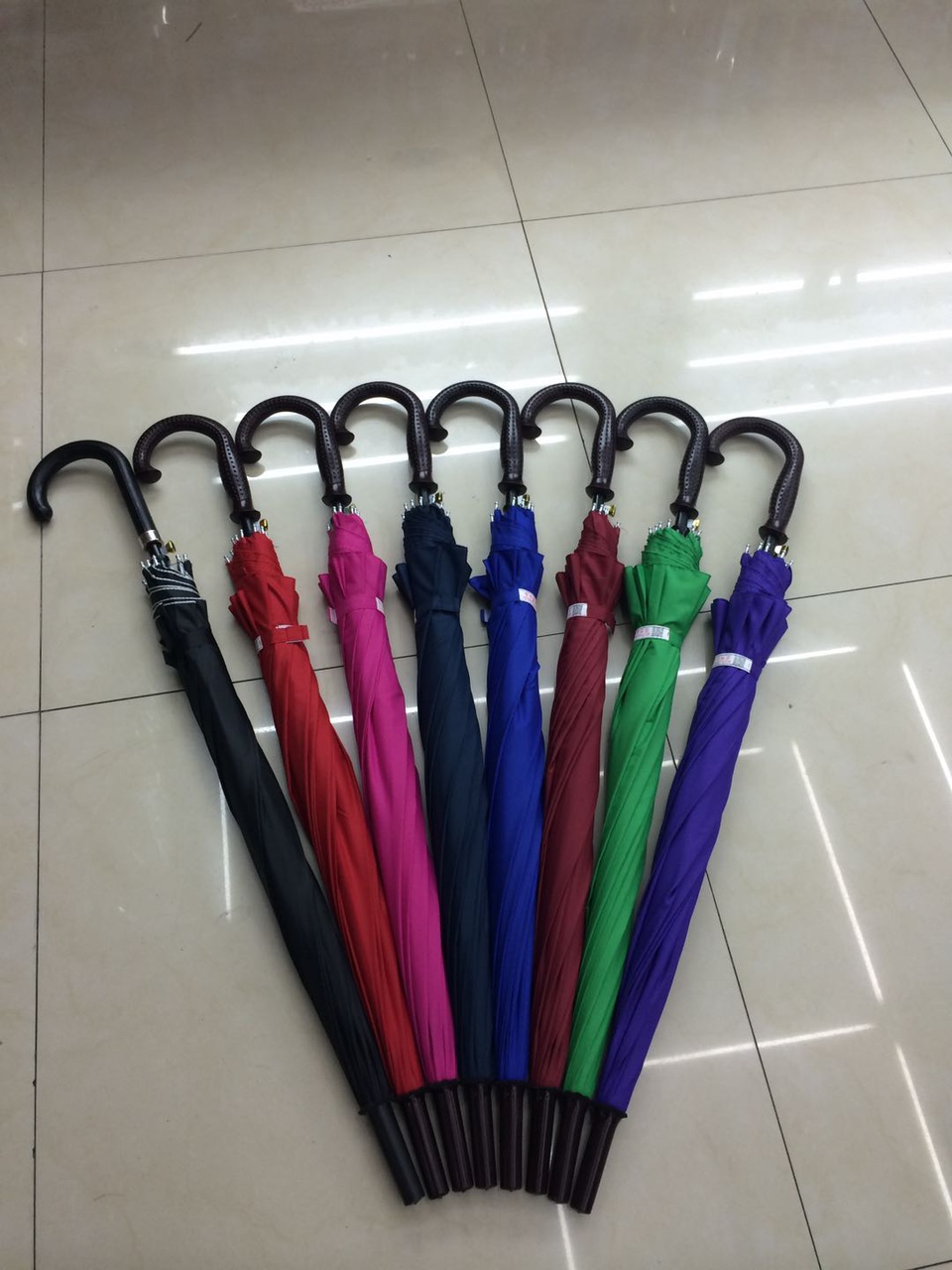 57公分素色碰织布10开自动伞