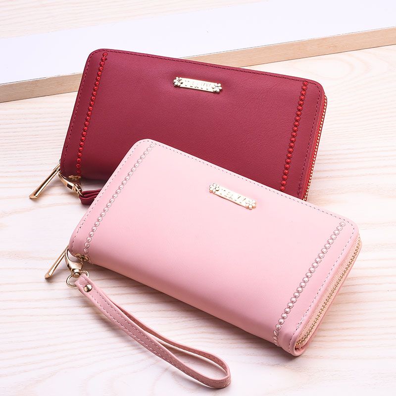 New ladies long wallet fashion atmosphere elegant hardware large capacity single zipper has portable manufacturers direct sale details Picture