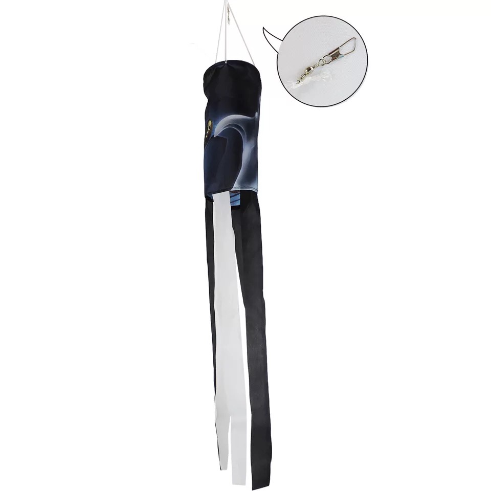 圣诞节风筒旗帜定做 可爱卡通麋鹿图案 万圣节旗帜 来图定做白底实物图