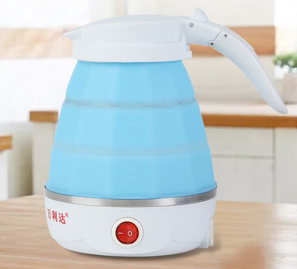 Folding water kettle, silicone travel electric kettle, outdoor mini automatic power-off portable water kettle Specification image