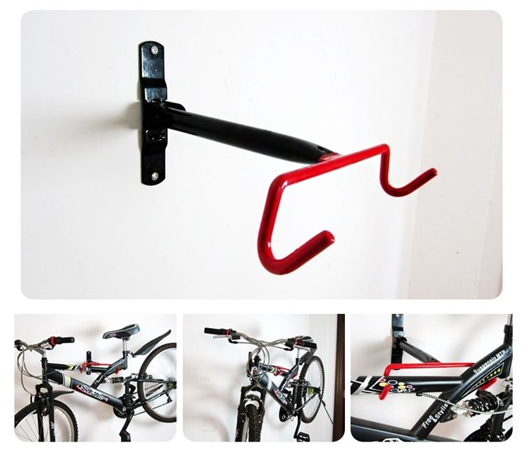 自行车红色挂钩/自行车挂车架/停车架产品图