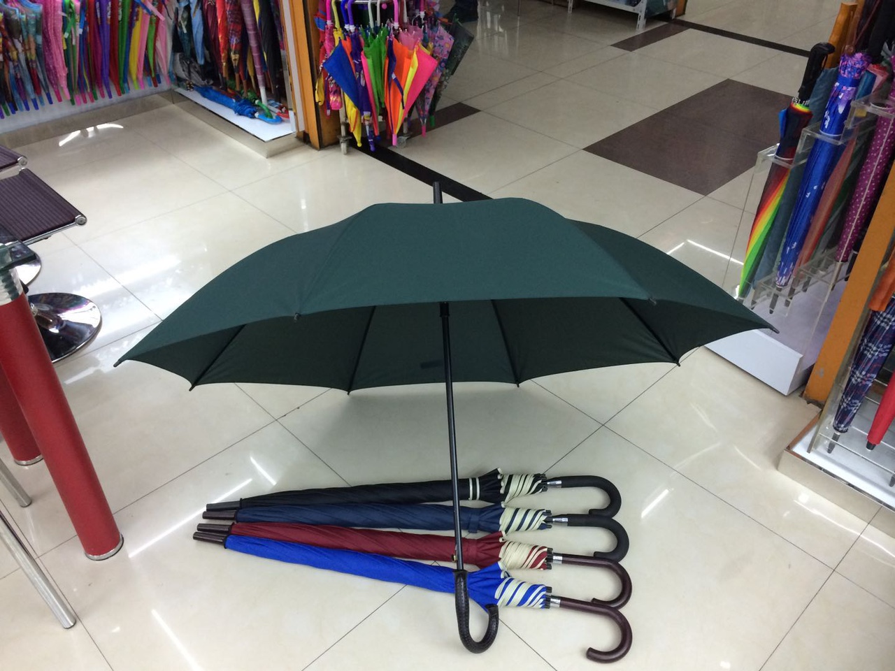 60公分8开碰织布包边伞