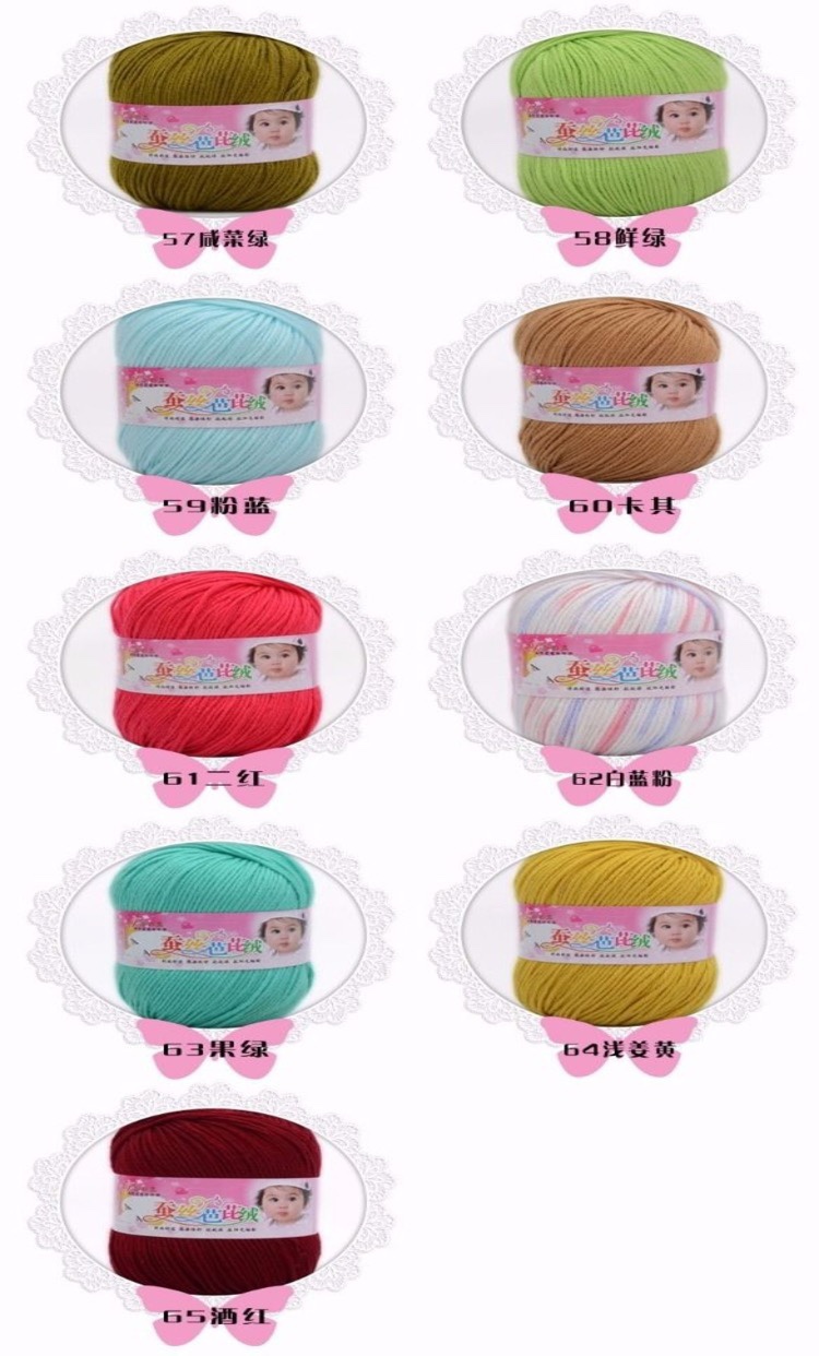 Golden silk, Barbie velvet, cotton thread, wool, baby milk, medium and thick hand-knitted milk crochet detail image 8