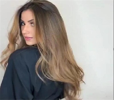 New European and American women's synthetic fiber wig with dyed long curly hair and rose inner lining detail image 1