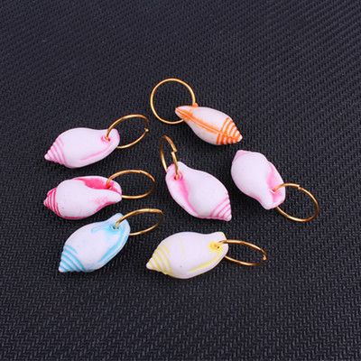 Dreadlock accessories, hair bands and hairpin pendants, plastic acrylic ocean series conch pendants Application Scenario