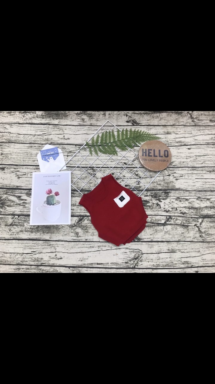 Hot style hot autumn boys and girls vest Korean version of children a pocket smiley face pattern sweater vest thumbnail