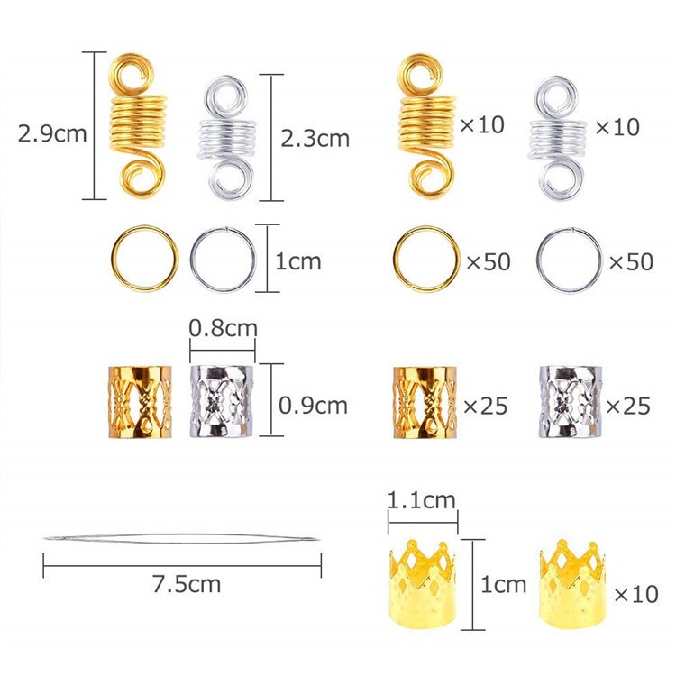 The new wig with dreadlocks features a large hole printed flower and wood bead silver pendant and a hollowed-out flower tube detail image 3