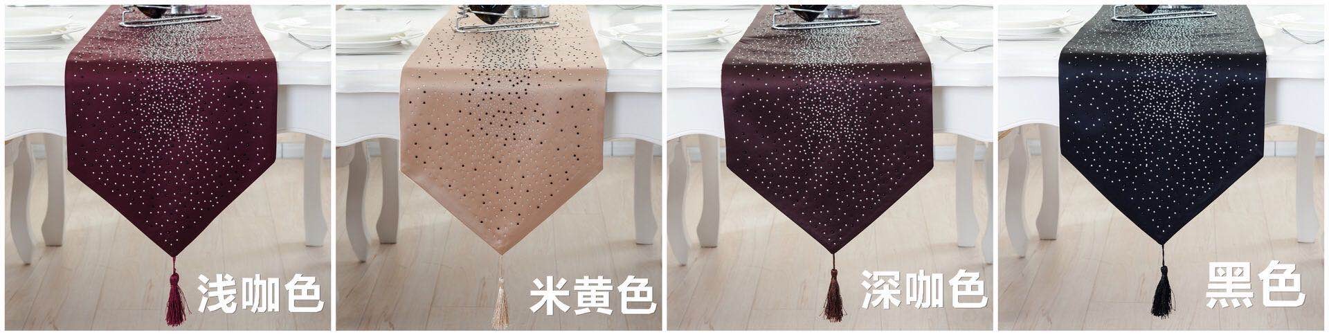 新款水钻奢华时尚桌旗经典餐厅茶几布艺详情图1