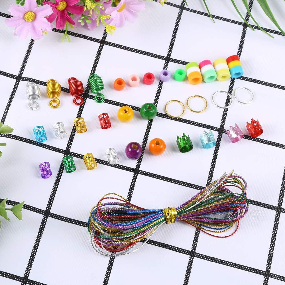 The new wig with dreadlocks features a large hole printed flower and wood bead silver pendant and a hollowed-out flower tube detail image 5
