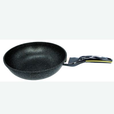 Kitchen Code: New Marble-patterned IH single-handled wok imported from South Korea, 30cm (lid not included) details Picture