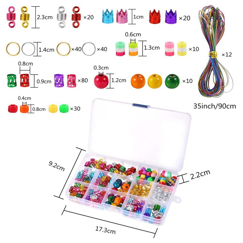 假发脏辫扣接发环大孔印花木珠藏银挂坠镂空花管详情图3
