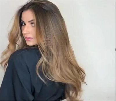 New European and American women's synthetic fiber wig with dyed long curly hair and rose inner lining