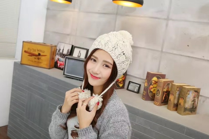 Woolen Hat Children's Winter Korean Version Of The Tide All Wear Small Fresh Fashion Autumn And Winter Knitted Hat Sweet Cute Pullover Hat Cold Hat details Picture