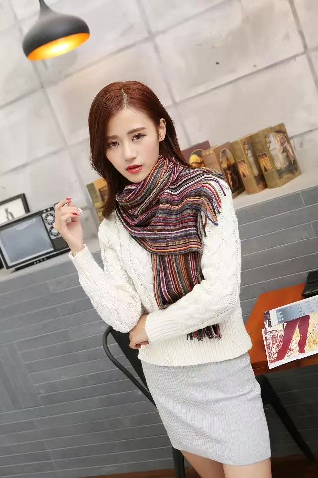 2020 Boutique Tassel Scarf For Men And Women Adult Autumn And Winter Everything Atmospheric High-Grade Soft Neck details Picture