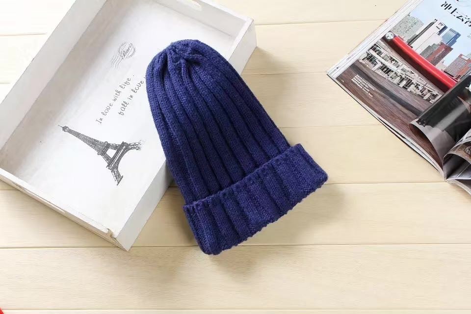 Autumn Promotion Activities Solid Color Knitted Hat Black Woolen Hat Warm Ear Hat Female Autumn And Winter All Korean Version Of The Fashionable Day Cute Ins (Color Random Hair) Specification drawing