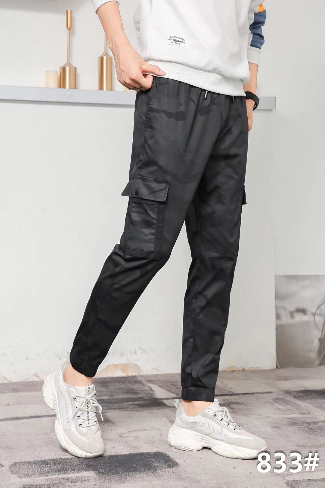 Otoño invierno estilo grueso pantalones de varios bolsillos ropa de trabajo pantalones de algodón para hombres holgado tamaño grande negocios corte recto al aire libre casual