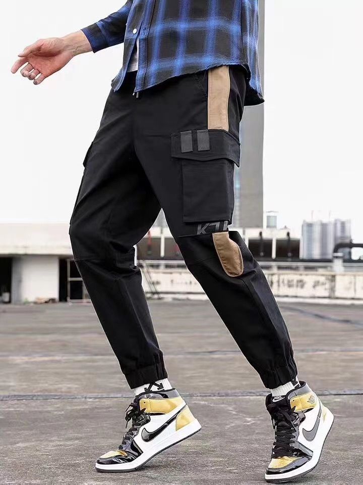 Autumn and winter thick multi-pocket pants, camouflage workwear men's pants, loose large-sized business straight-leg, outdoor casual