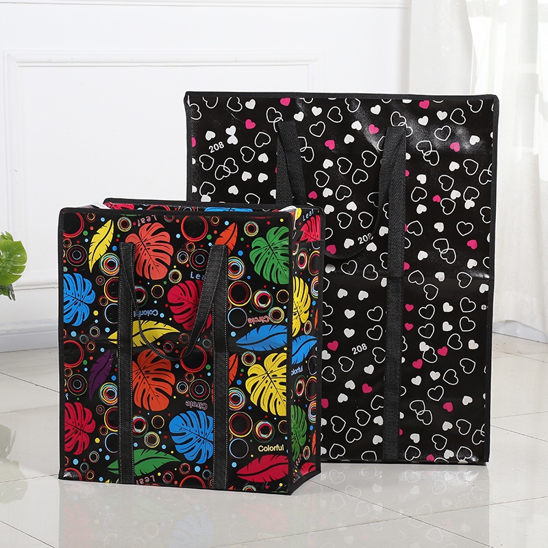 Manufacturers direct vertical ribbon winding bottom color printing mulch non-woven fabric bags bags duffel bags can be customized advertising bags thumbnail