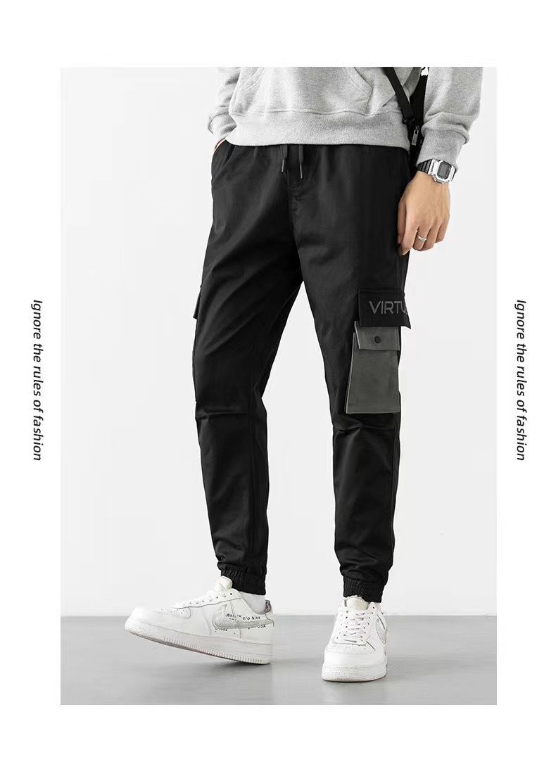 Autumn and winter thick multi-pocket pants, camouflage workwear men's pants, loose large-sized business straight-leg, outdoor casual Specification image