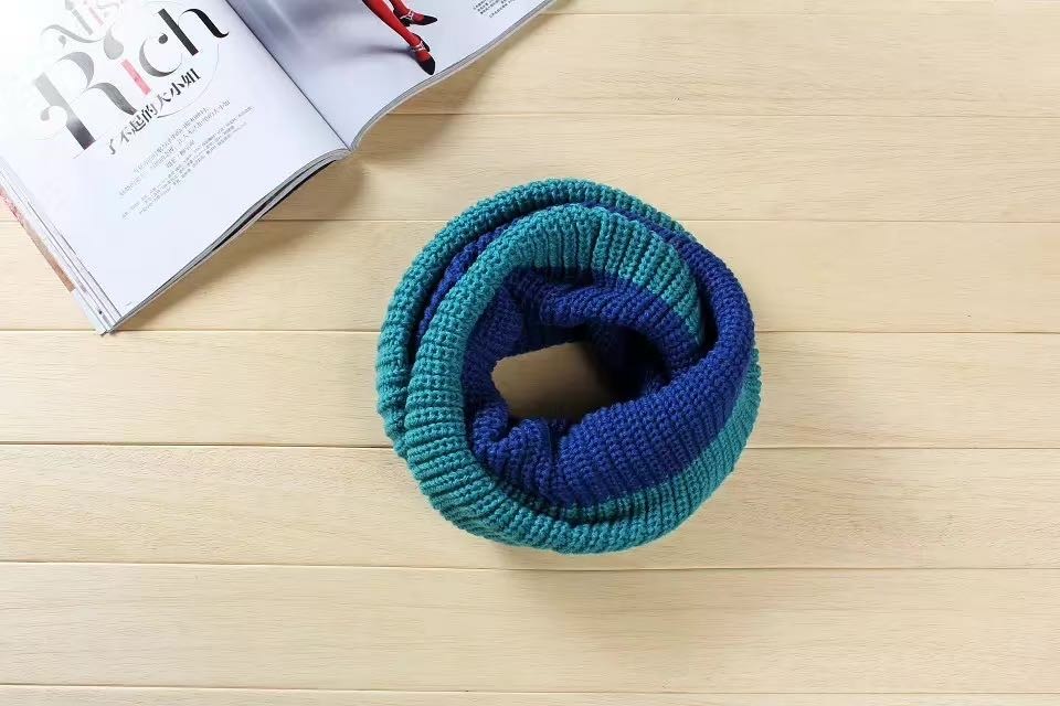Contrasting Color Splicing Scarf Women Winter Everything With Thick Warm Neck Item Picture