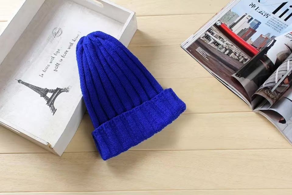 Autumn Promotion Activities Solid Color Knitted Hat Black Woolen Hat Warm Ear Hat Female Autumn And Winter All Korean Version Of The Fashionable Day Cute Ins (Color Random Hair) undefined