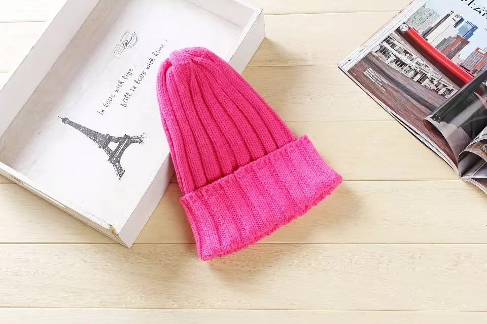 Autumn Promotion Activities Solid Color Knitted Hat Black Woolen Hat Warm Ear Hat Female Autumn And Winter All Korean Version Of The Fashionable Day Cute Ins (Color Random Hair) undefined