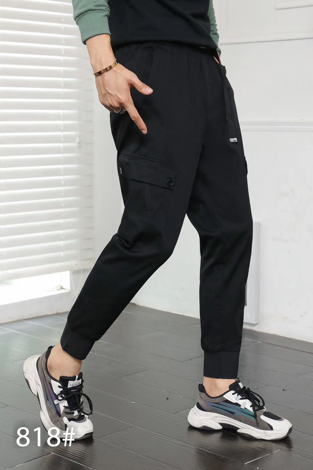 Otoño invierno estilo grueso pantalones de varios bolsillos de algodón cargo pantalones de hombre holgado tamaño grande negocios corte recto al aire libre casual Specification image