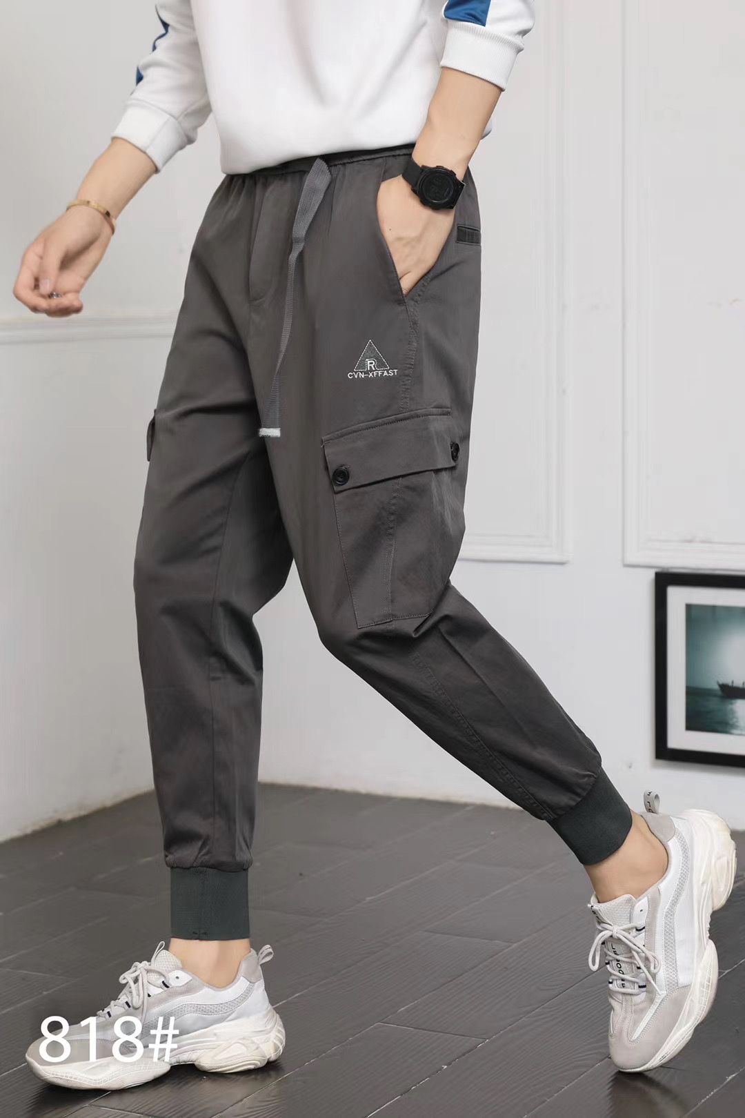 Otoño invierno estilo grueso pantalones de varios bolsillos ropa de trabajo pantalones de algodón para hombres holgado tamaño grande negocios corte recto al aire libre casual Specification image