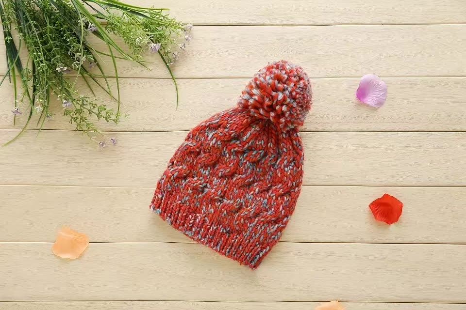 South Korea Mixed Color Woolen Hat With Wool Thickened Warm Autumn And Winter Hat Women's Winter Korean Version Of Tide Hat All Knitted Hat undefined