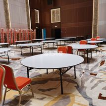 上海五星级酒店宴会厅折叠桌国际会议中心折叠圆桌婚宴1.8米圆桌