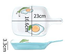 Plate individual dishes set creative dishes single handle baking tray soup square plate thumbnail