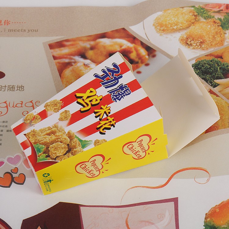 Popcorn Box Folding Popcorn Box Popcorn Box Disposable Food Box Box Box Square Packaging Box Customized undefined