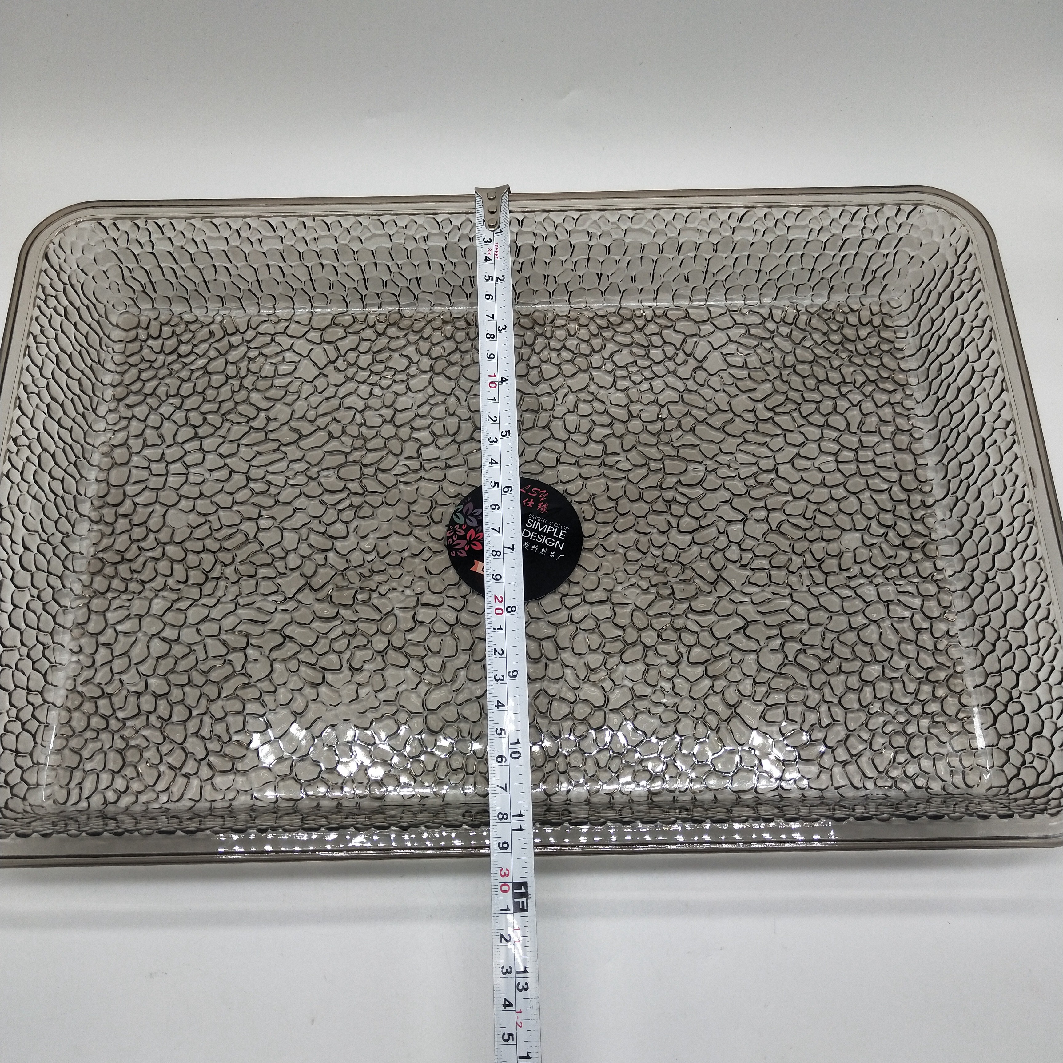 新款塑料果盘瓜子糖果盘6978水晶果盘方盘详情图4