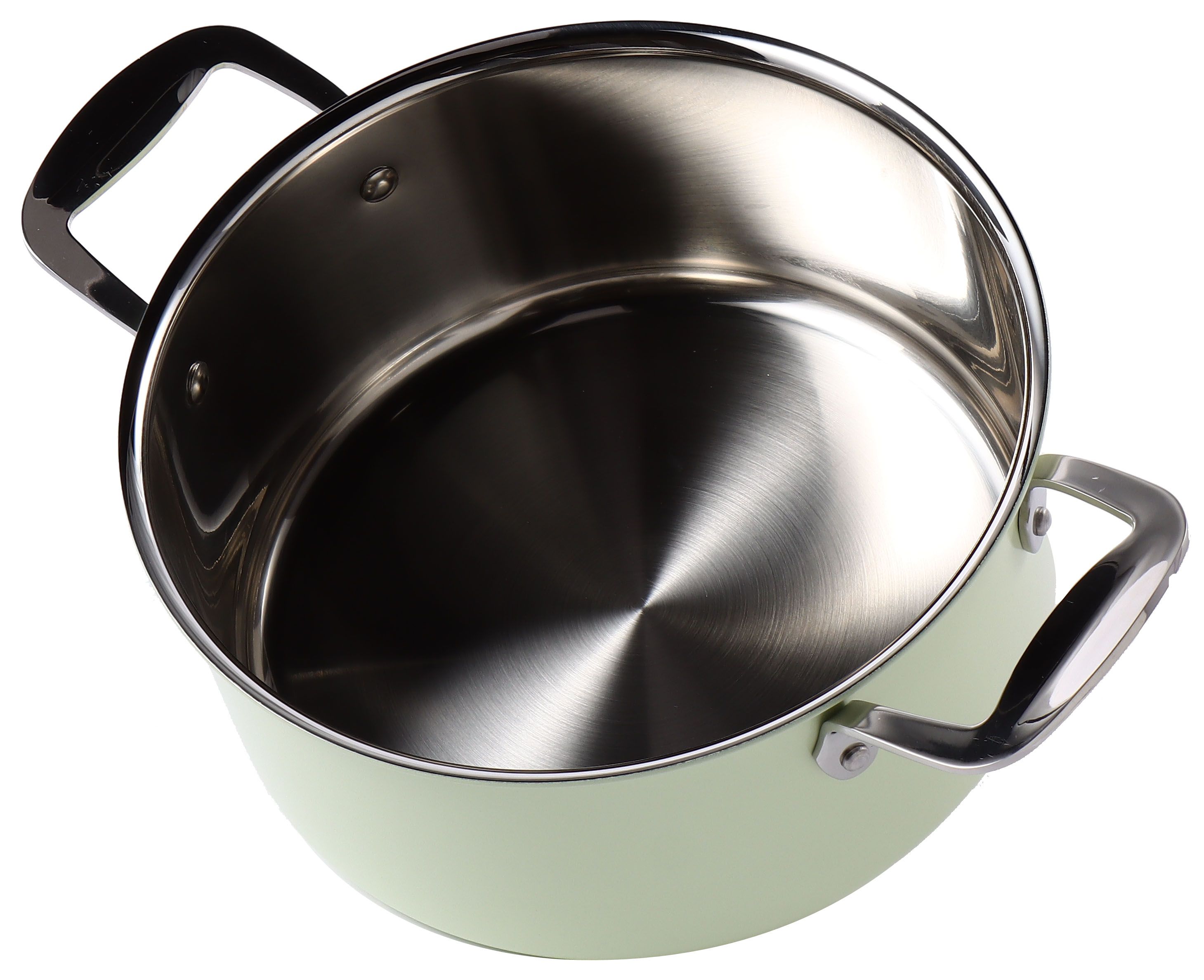 厨房密码/韩国进口/绿色三层/不锈钢双柄/汤锅24cm产品图