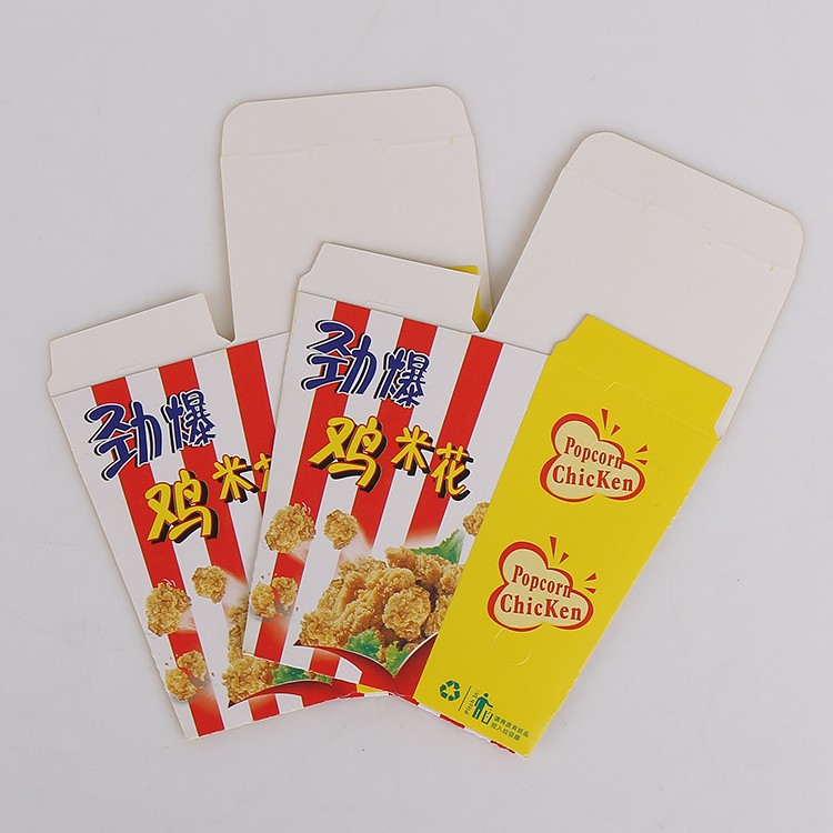 Popcorn Box Folding Popcorn Box Popcorn Box Disposable Food Box Box Box Square Packaging Box Customized details Picture