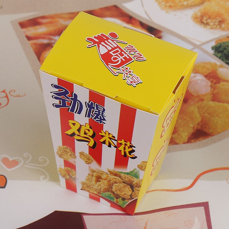 Popcorn Box Folding Popcorn Box Popcorn Box Disposable Food Box Box Box Square Packaging Box Customized Specification drawing