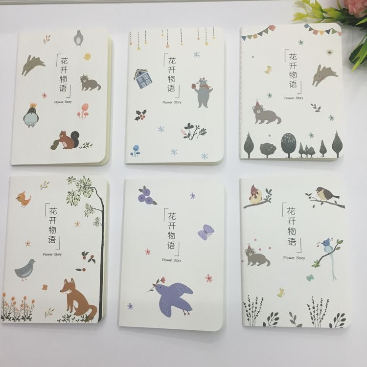 Lovely notepad carry-on notebook car thread book 64k suture small book car thread book 18 flowers story