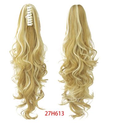 There are 14 colors of ponytail wigs to choose from. Long curly hair wigs are popular in foreign trade Specification image
