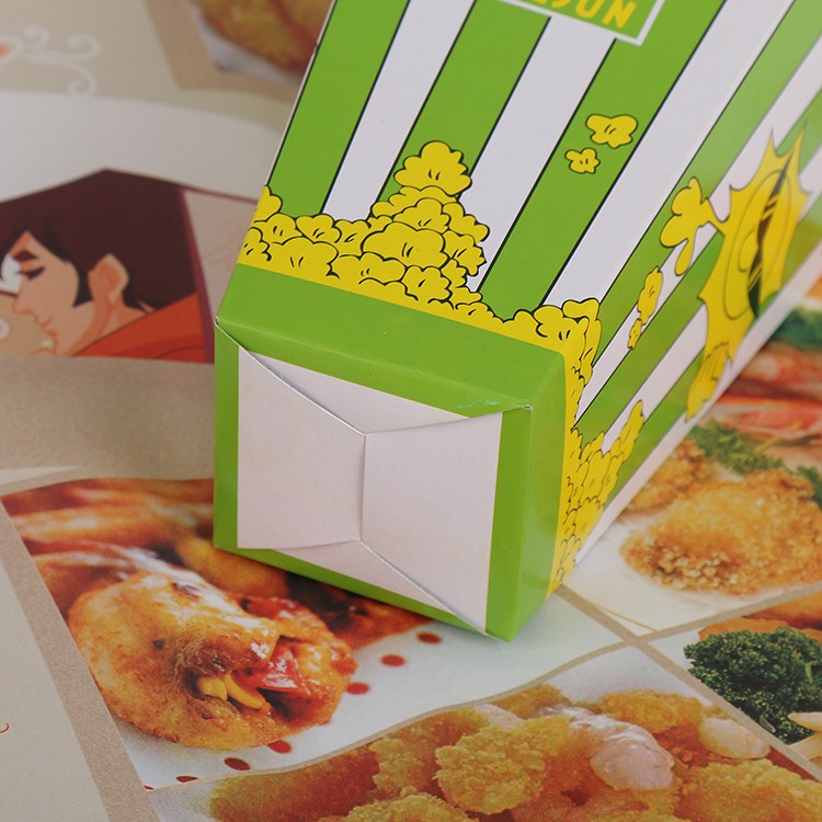 Popcorn Box Folding Popcorn Box Popcorn Box Disposable Food Box Box Box Square Packaging Box Customized undefined