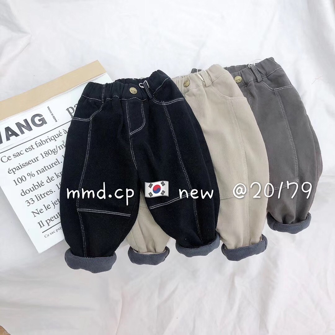 冬款男童棉布裤2022年