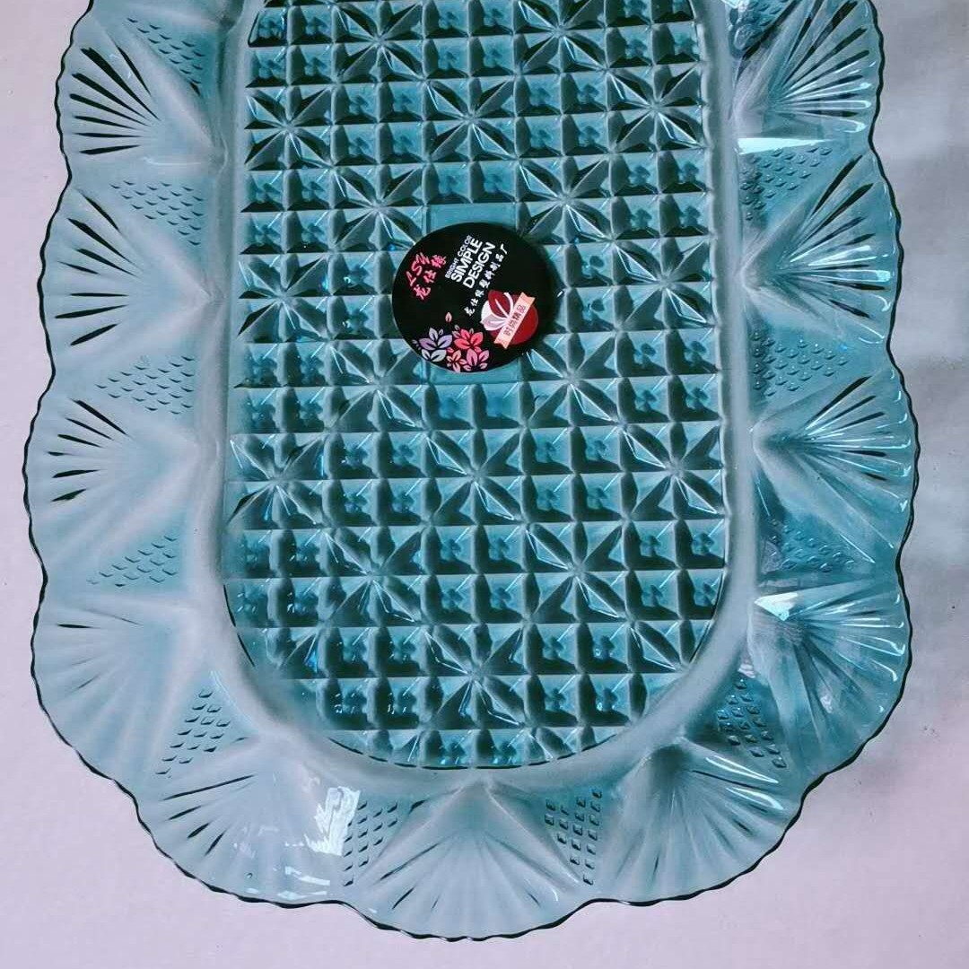 新款塑料果盘瓜子糖果盘6976水晶果盘方盘详情图2