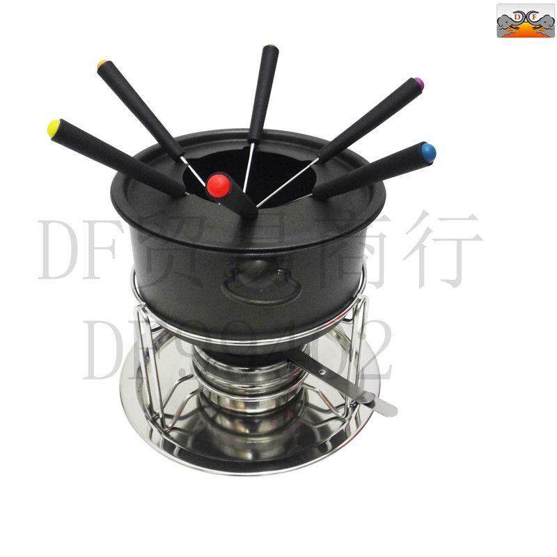 DF99402 Chocolate Fire Boiler Set Stainless steel chocolate fondue Home DIY chocolate fondue cheese pot Multi-person self-service DF TRADING HOUSE