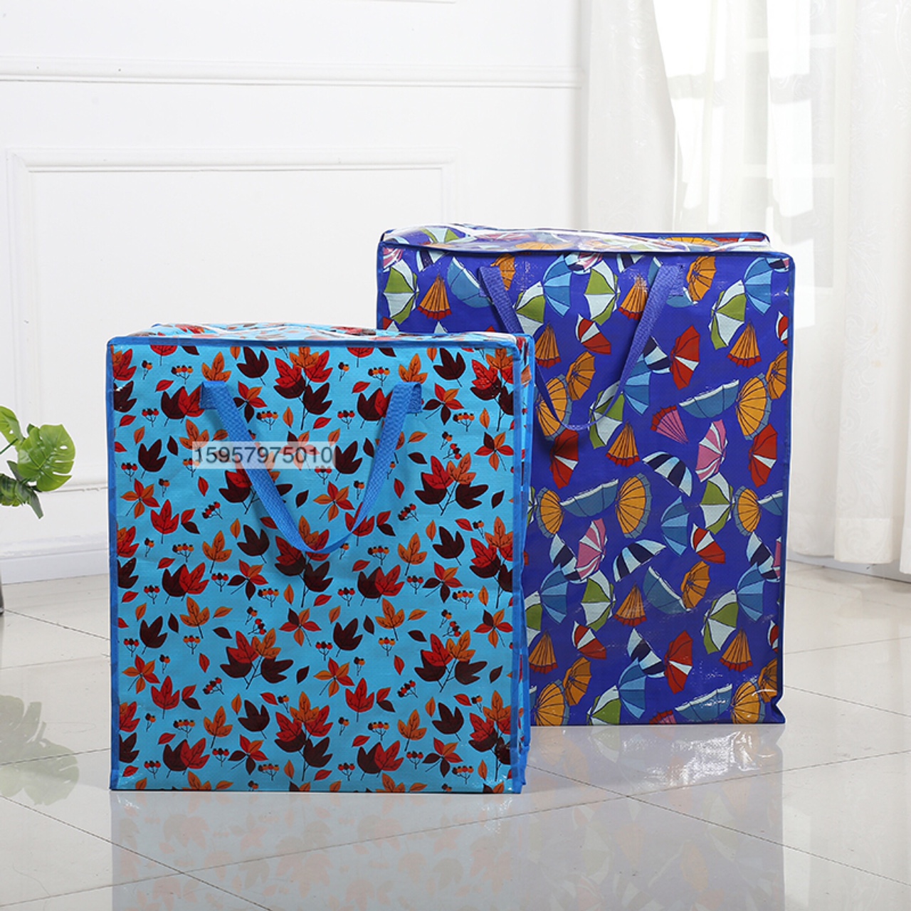 Manufacturers direct sales of the latest portable woven bag doggy bag home finishing quilt storage bag thumbnail